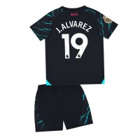 Manchester City Julian Alvarez #19 Tredje Tröja Barn 2023-24 Kortärmad (+ Korta byxor)